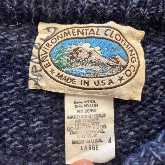 Vintage Environmental Clothing Co. Sweater Men's Large - Picture 4 of 4